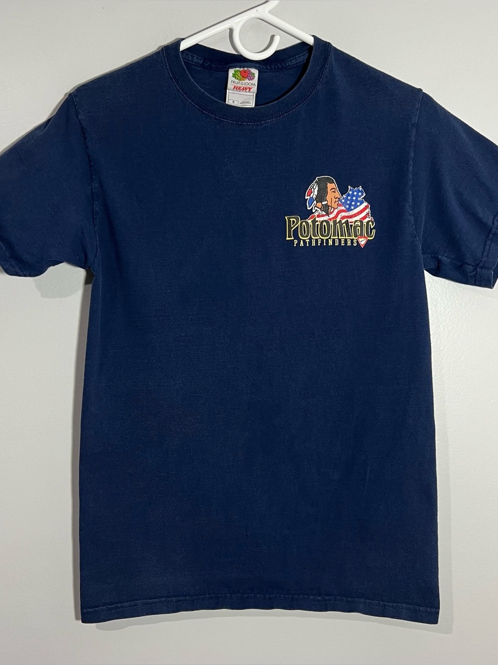 Vintage Potomac Pathfinders USA Blue Short Sleeve T-Shirt Adult Small